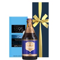 【クール便でお届け】敬老の日 お菓子 ビール ギフトセット ベルギー クラフトビール「シメイ ブルー」330ml チョコレート 塩キャラメル ギフト箱 メッセージカード