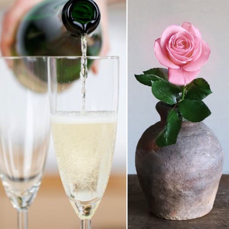 誕生日 御祝 バラ スパークリングワイン ギフトセット スパークリング イタリア 辛口 375ml プリザーブドフラワー ピンク 花 おしゃれ プレゼント 就職祝い 女性