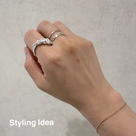 Textured ring　SV925 / 18金コーティング
