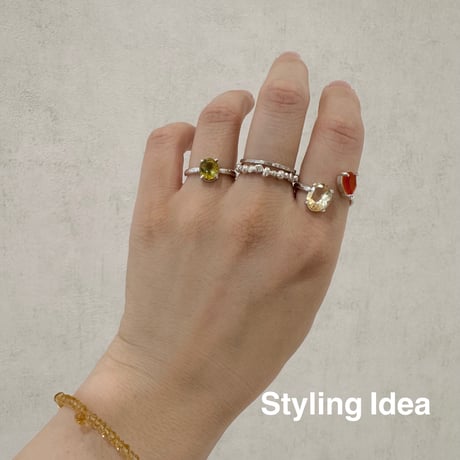 Textured ring　SV925 / 18金コーティング