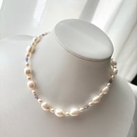 【Rose】ネックレス｜ピンクの天然淡水パール｜一点もの