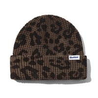 Butter Goods Distress Waffle Beanie - Leopard