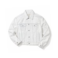 Calvin Klein 90's Bleach Trucker Jacket - White Blue