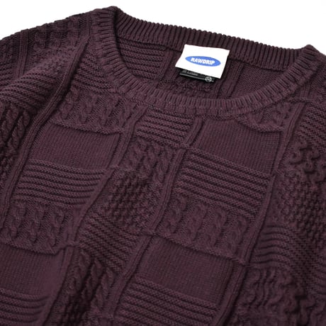 RAWDRIP Panel Pattern Crew Knit 全3色