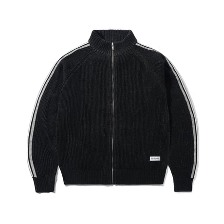 Butter Goods Club Zip-Thru Knit - Black