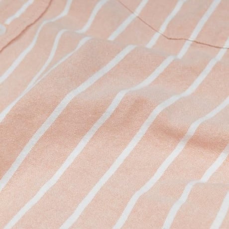 Urban Outfitters S/S Oxford Stripe Shirt - Salmon PinkｘWhite