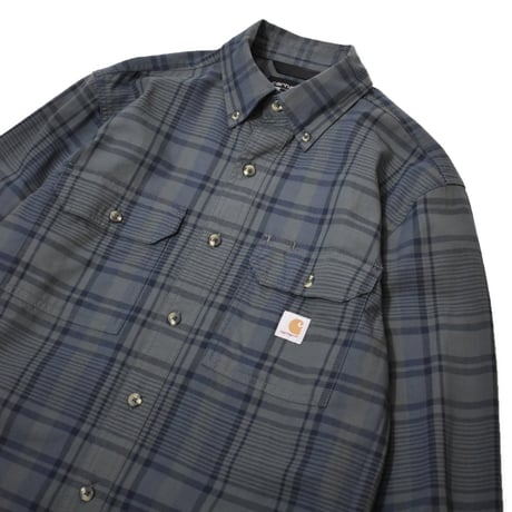 Carhartt 107012 Fort Loose L/S Check Shirts - NavyｘDeep Smoke Blue