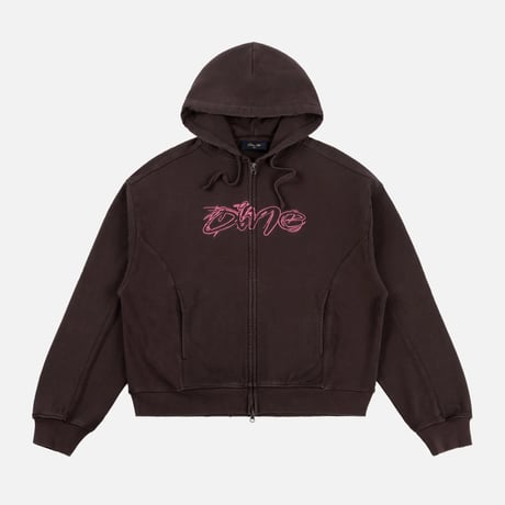 Dime Distressed Terry Zip Hoodie