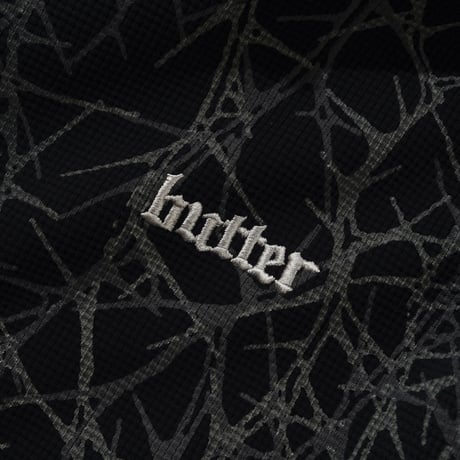 Butter Goods Thorn Camo Waffle Zip-Thru Hood - Black