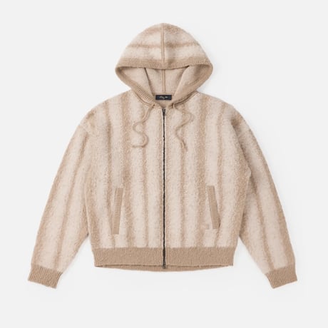 Dime Mohair Striped Zip Hoodie / 全2色