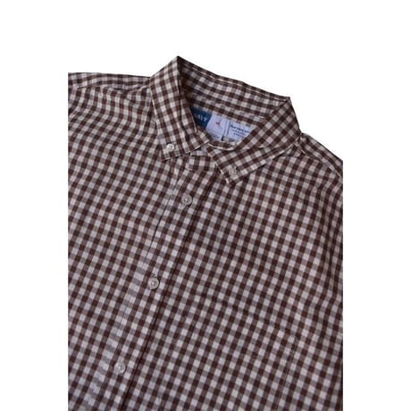 Old Navy L/S Gingham Check Shirt - Brown White