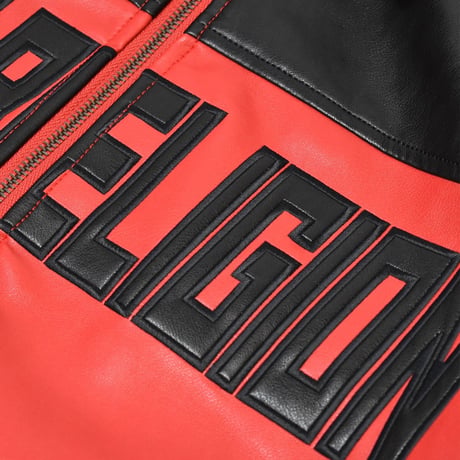 True Religion Color Blocked Logo Racing Jacket - Red