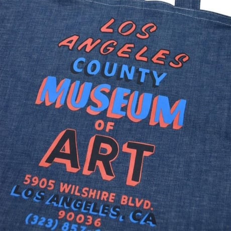 LACMA Hand-Painted Sign Tote - Denim Indigo