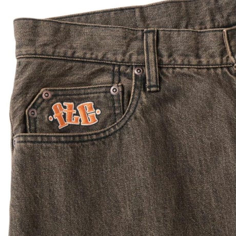 FTC EMB Baggy Fit Denim - Dyed Brown