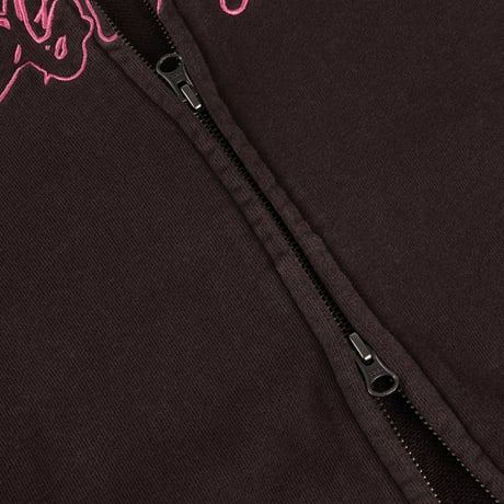 Dime Distressed Terry Zip Hoodie