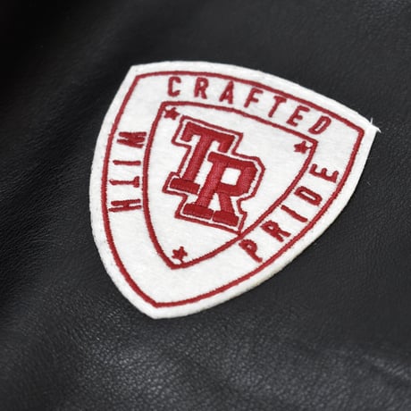 True Religion Logo Patch Varsity Jacket - Black