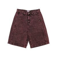 Hoddle Denim Bermuda Shorts - Wine