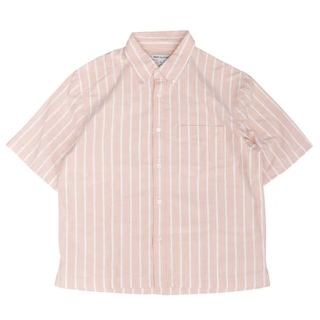 Urban Outfitters S/S Oxford Stripe Shirt - Salmon PinkｘWhite