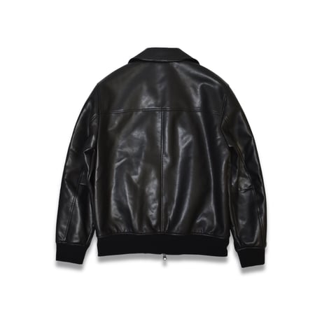 DKNY Faux Leather Bomber Jacket [DX691282] - Black