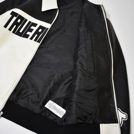 True Religion Color Blocked Logo Racing Jacket - White