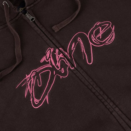 Dime Distressed Terry Zip Hoodie