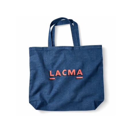 LACMA Hand-Painted Sign Tote - Denim Indigo