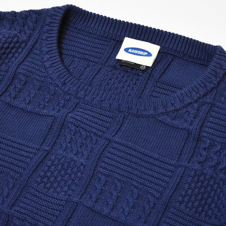 RAWDRIP Panel Pattern Crew Knit 全3色