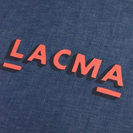 LACMA Hand-Painted Sign Tote - Denim Indigo