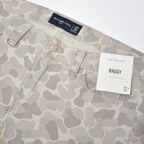 Abercrombie & Fitch Baggy 5pocket pants - Light Gray Camo