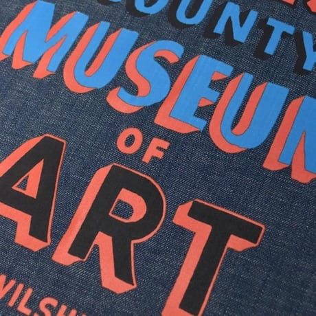 LACMA Hand-Painted Sign Tote - Denim Indigo