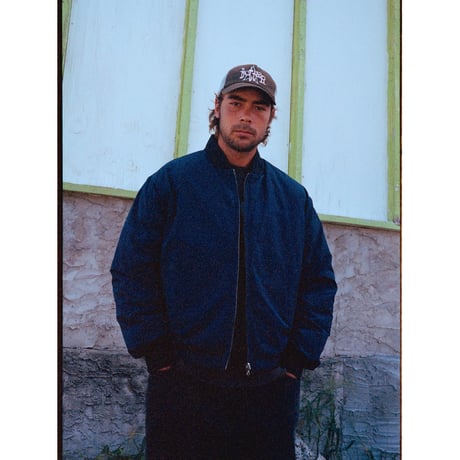 Butter Goods Reversible Bomber Jacket, - Navy / Plaid