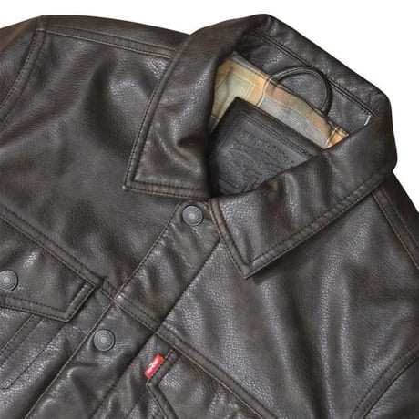 Levi's®︎  PU Leather 2 Chest Pocket Trucker Jacket LM2RU638 / 全2色