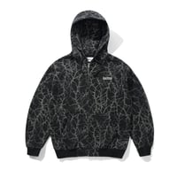 Butter Goods Thorn Camo Waffle Zip-Thru Hood - Black