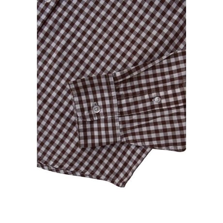 Old Navy L/S Gingham Check Shirt - Brown White
