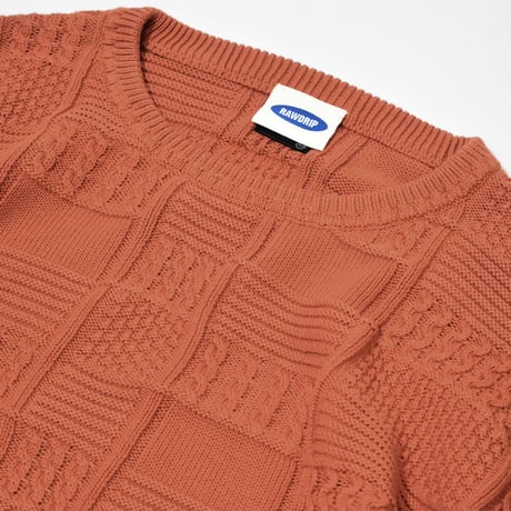 RAWDRIP Panel Pattern Crew Knit 全3色