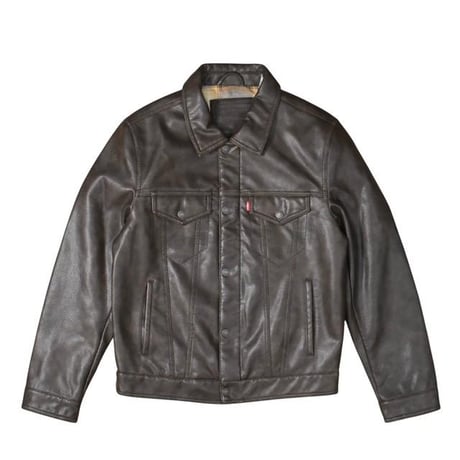 Levi's®︎  PU Leather 2 Chest Pocket Trucker Jacket LM2RU638 / 全2色
