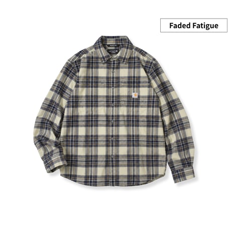 Carhartt 107010 Relaxed Fit Midweight L/S Flannel Plaid Shirts / 全2色