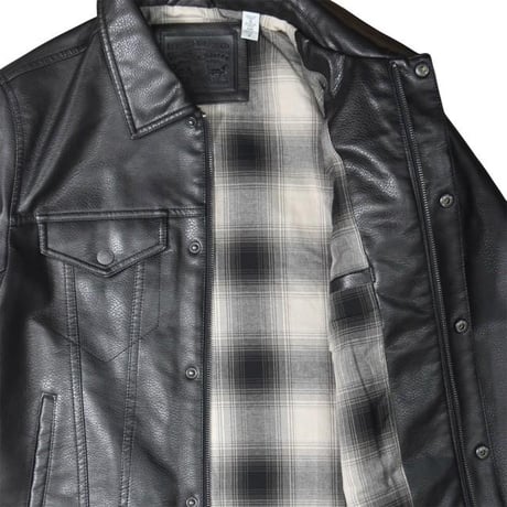 Levi's®︎  PU Leather 2 Chest Pocket Trucker Jacket LM2RU638 / 全2色