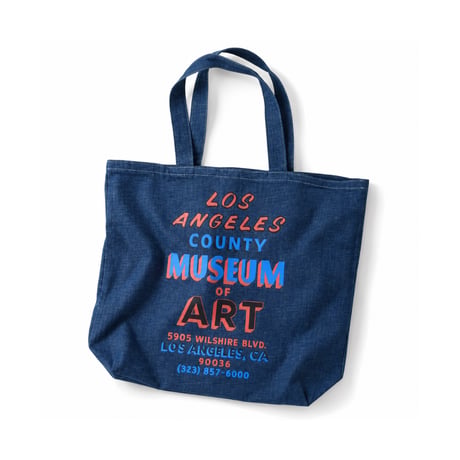 LACMA Hand-Painted Sign Tote - Denim Indigo