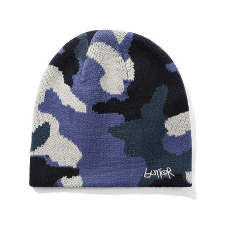 Butter Goods Abseil Skully Beanie - Ocean Camo