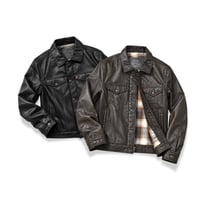 Levi's®︎ PU Leather 2 Chest Pocket Trucker Jacket [ LM2RU638 ] / 全2色