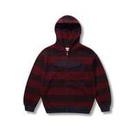 Butter Goods Tide Waffle Zip-Thru Hood - Red Stripe