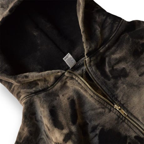 Los Angeles Apparel Custom Frost Bleached Sweat Parka - Black