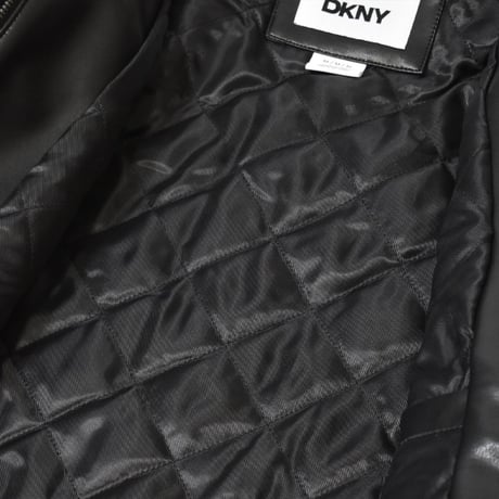 DKNY Faux Leather Bomber Jacket [DX691282] - Black