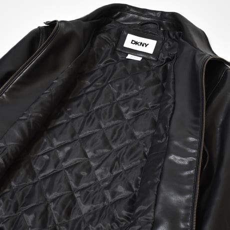 DKNY Faux Leather Bomber Jacket [DX691282] - Black