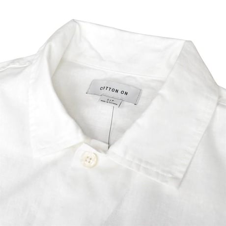 Cotton On Eli Linen Blend S/S Shirt - White