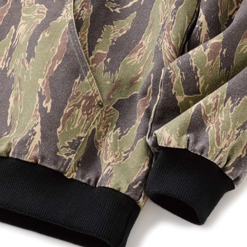 FTC Washed Hooded Work Jacket - Camo | RULEZ