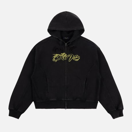 Dime Distressed Terry Zip Hoodie