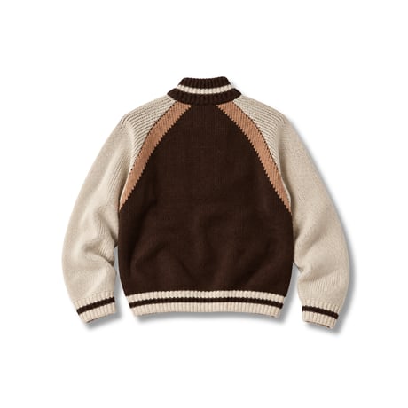 OBEY Aven Zip Up Sweater - Brown Multi