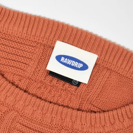 RAWDRIP Panel Pattern Crew Knit 全3色